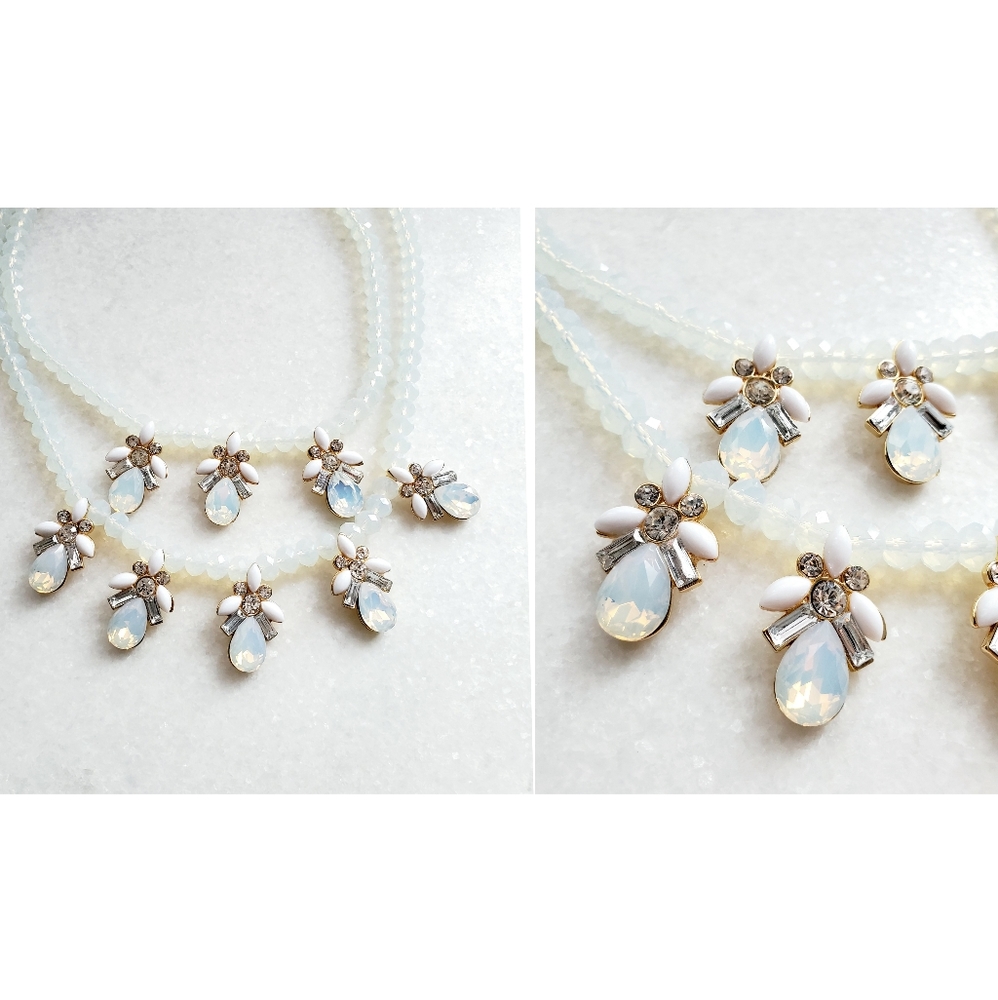 Moonstone double layer necklace - Picture 2 of 6